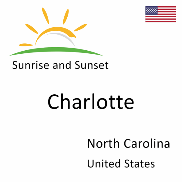 Sunrise and sunset times for Charlotte, North Carolina, United States