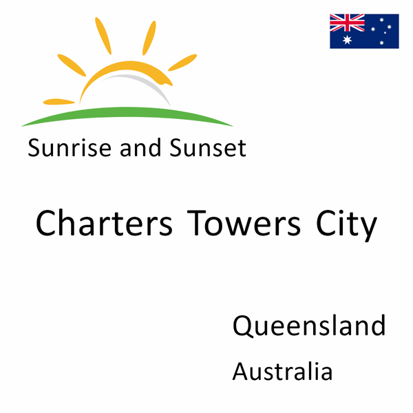 Sunrise and sunset times for Charters Towers City, Queensland, Australia