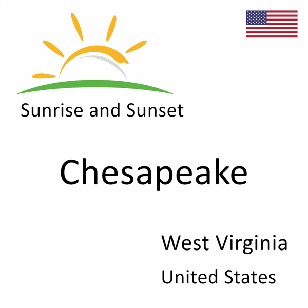 Sunrise and sunset times for Chesapeake, West Virginia, United States