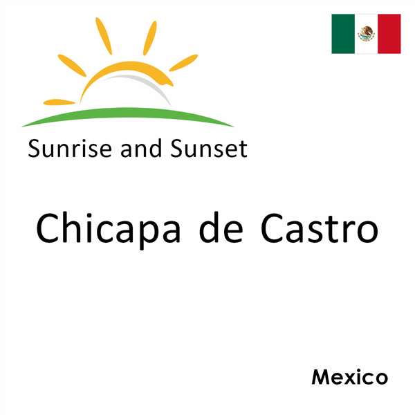 Sunrise and sunset times for Chicapa de Castro, Mexico