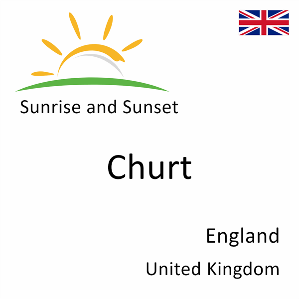 Sunrise and sunset times for Churt, England, United Kingdom