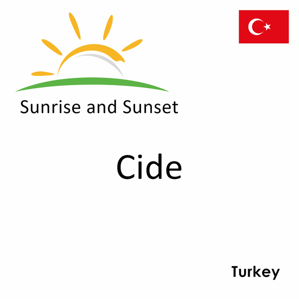 Sunrise and sunset times for Cide, Turkey