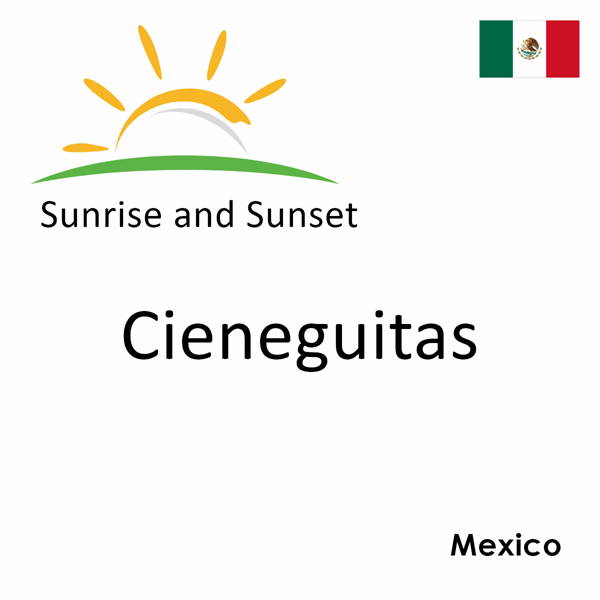 Sunrise and sunset times for Cieneguitas, Mexico