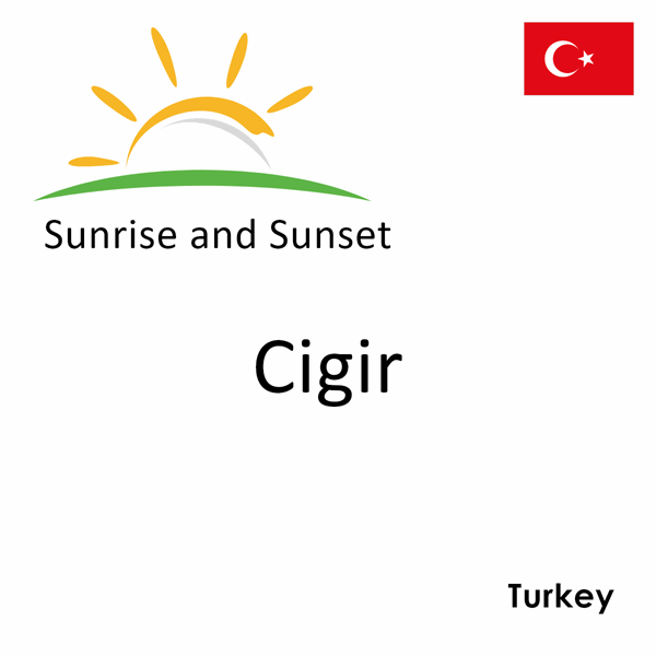 Sunrise and sunset times for Cigir, Turkey