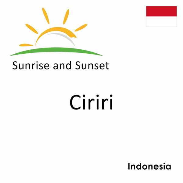 Sunrise and sunset times for Ciriri, Indonesia