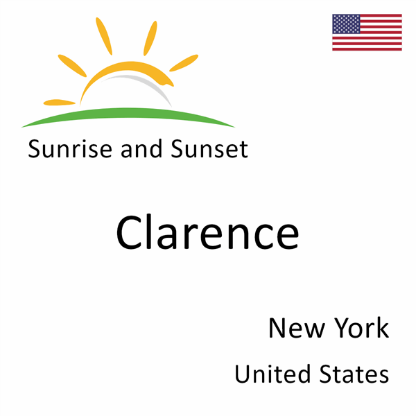 Sunrise and sunset times for Clarence, New York, United States