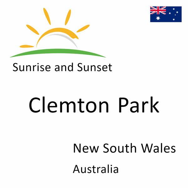 Sunrise and sunset times for Clemton Park, New South Wales, Australia