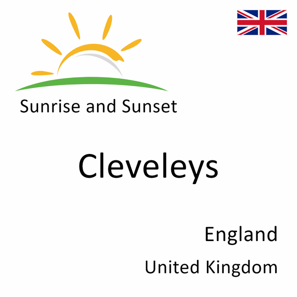 Sunrise and sunset times for Cleveleys, England, United Kingdom