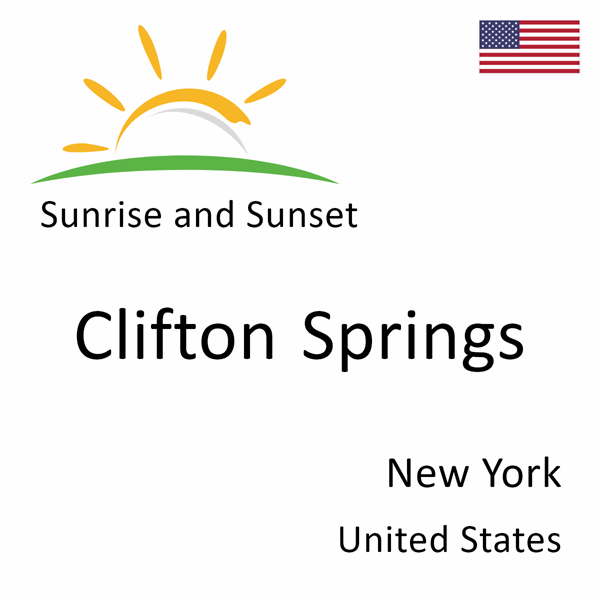 Sunrise and sunset times for Clifton Springs, New York, United States