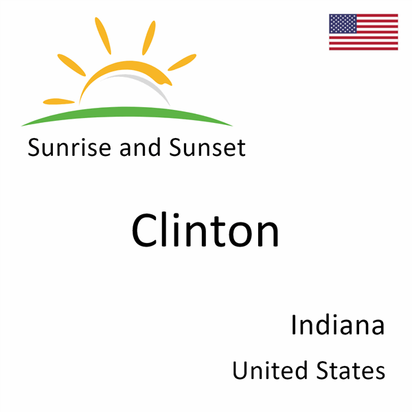 Sunrise and sunset times for Clinton, Indiana, United States