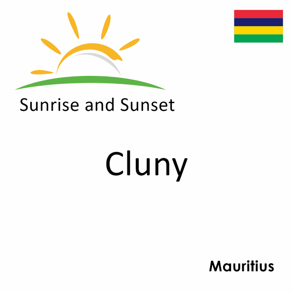 Sunrise and sunset times for Cluny, Mauritius