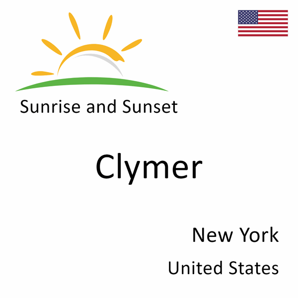 Sunrise and sunset times for Clymer, New York, United States