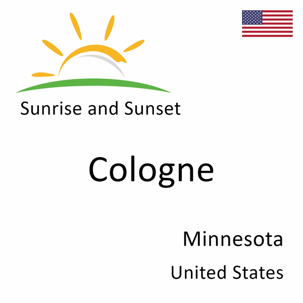 Sunrise and sunset times for Cologne, Minnesota, United States