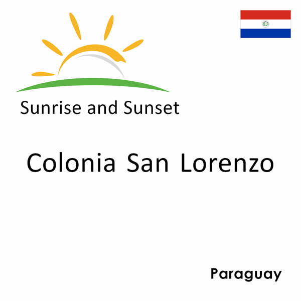 Sunrise and sunset times for Colonia San Lorenzo, Paraguay