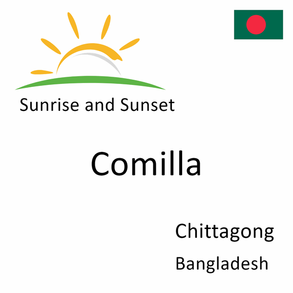 Sunrise and sunset times for Comilla, Chittagong, Bangladesh