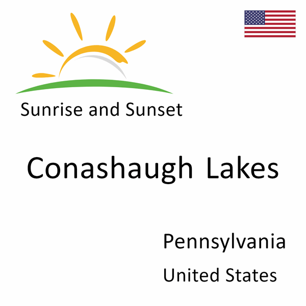 Sunrise and sunset times for Conashaugh Lakes, Pennsylvania, United States