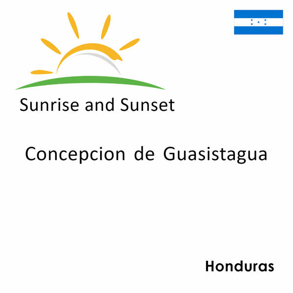 Sunrise and sunset times for Concepcion de Guasistagua, Honduras