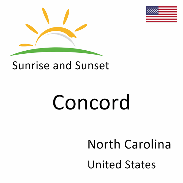 Sunrise and sunset times for Concord, North Carolina, United States