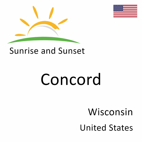 Sunrise and sunset times for Concord, Wisconsin, United States