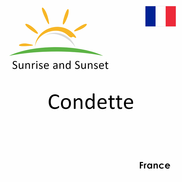 Sunrise and sunset times for Condette, France