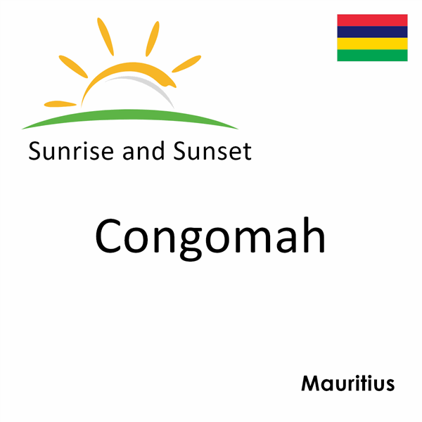 Sunrise and sunset times for Congomah, Mauritius