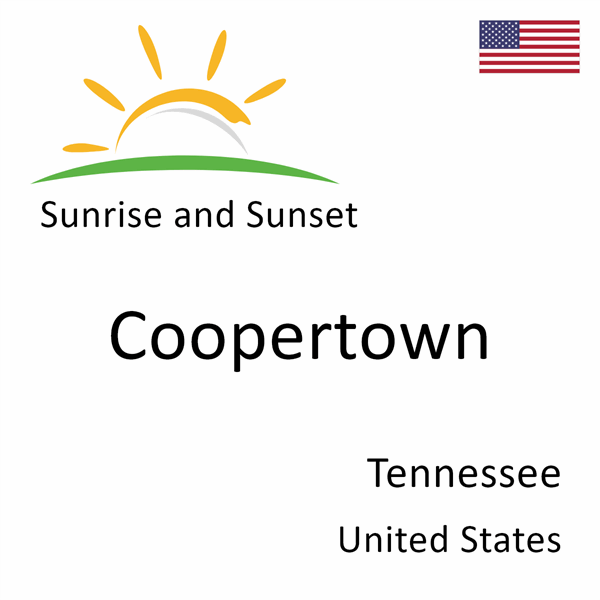 Sunrise and sunset times for Coopertown, Tennessee, United States