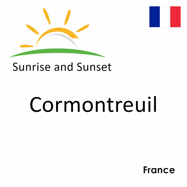 Sunrise and sunset times for Cormontreuil, France