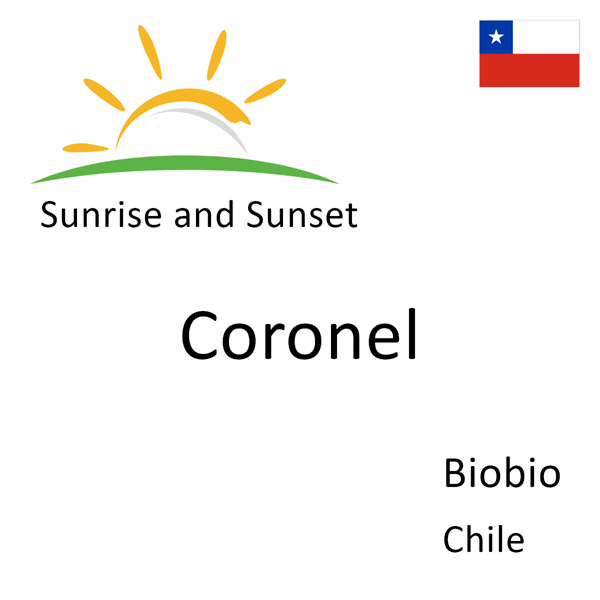 Sunrise and sunset times for Coronel, Biobio, Chile