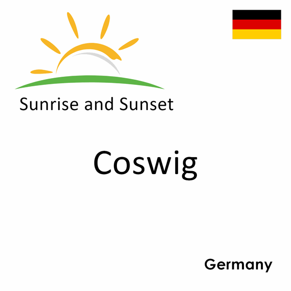 Sunrise and sunset times for Coswig, Germany