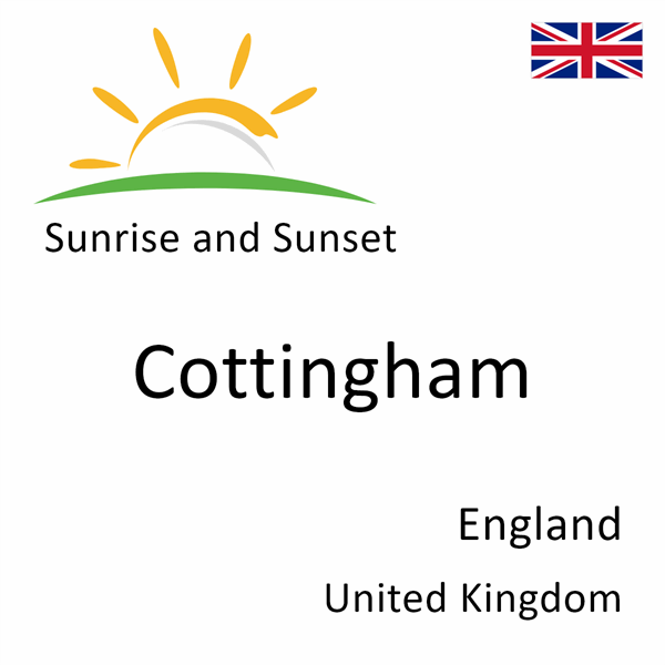 Sunrise and sunset times for Cottingham, England, United Kingdom