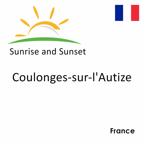 Sunrise and sunset times for Coulonges-sur-l'Autize, France