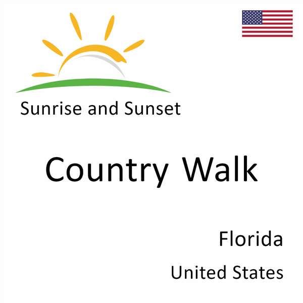 Sunrise and sunset times for Country Walk, Florida, United States