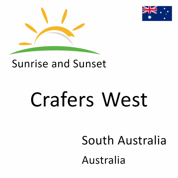 Sunrise and sunset times for Crafers West, South Australia, Australia