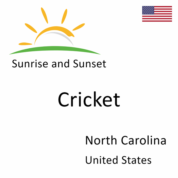 Sunrise and sunset times for Cricket, North Carolina, United States