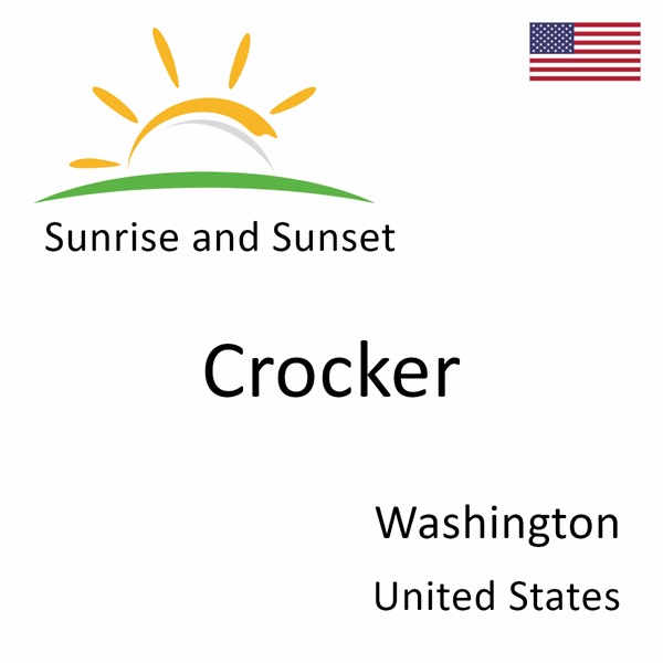 Sunrise and sunset times for Crocker, Washington, United States