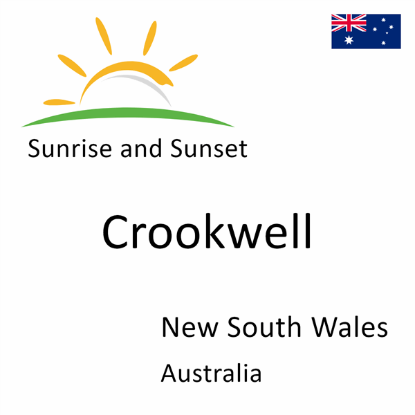 Sunrise and sunset times for Crookwell, New South Wales, Australia