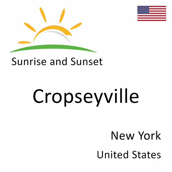 Sunrise and sunset times for Cropseyville, New York, United States