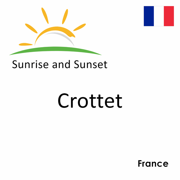 Sunrise and sunset times for Crottet, France