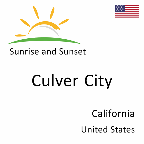 Sunrise and sunset times for Culver City, California, United States