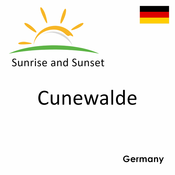 Sunrise and sunset times for Cunewalde, Germany