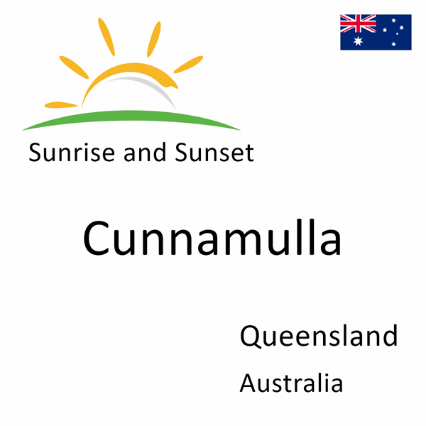 Sunrise and sunset times for Cunnamulla, Queensland, Australia