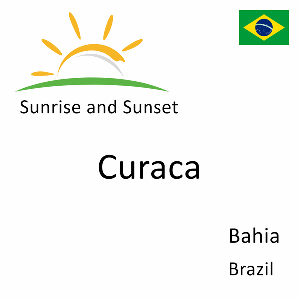 Sunrise and sunset times for Curaca, Bahia, Brazil