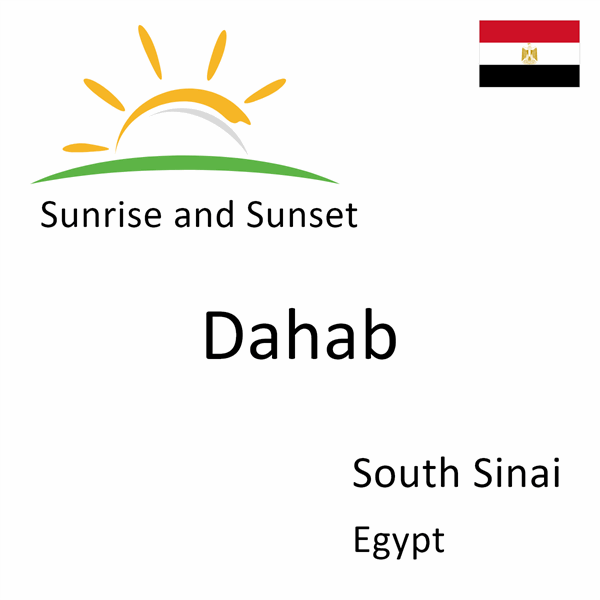 Sunrise and sunset times for Dahab, South Sinai, Egypt