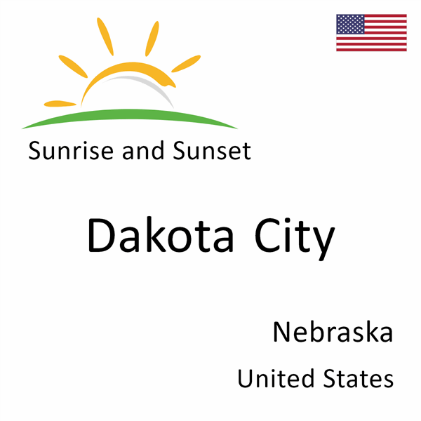 Sunrise and sunset times for Dakota City, Nebraska, United States