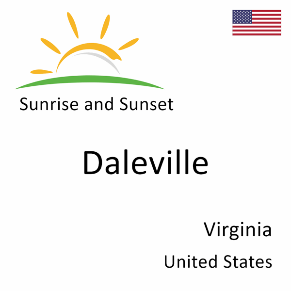 Sunrise and sunset times for Daleville, Virginia, United States