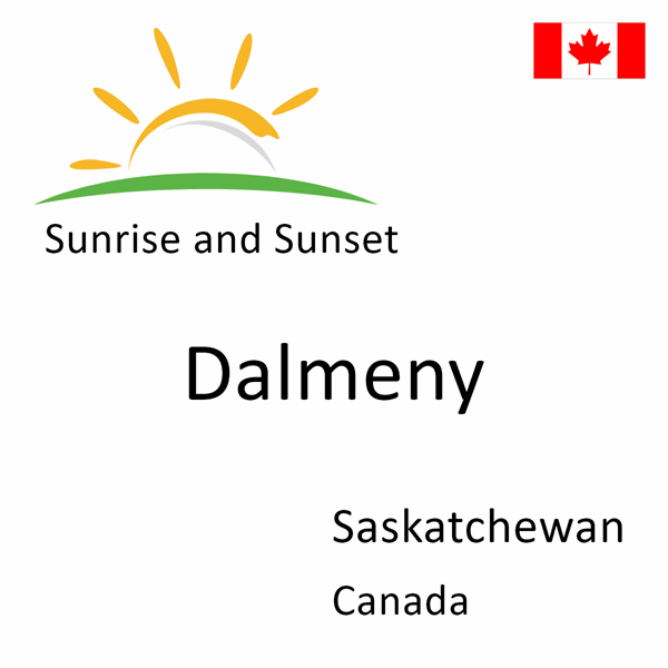 Sunrise and sunset times for Dalmeny, Saskatchewan, Canada