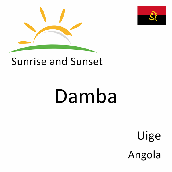 Sunrise and sunset times for Damba, Uige, Angola