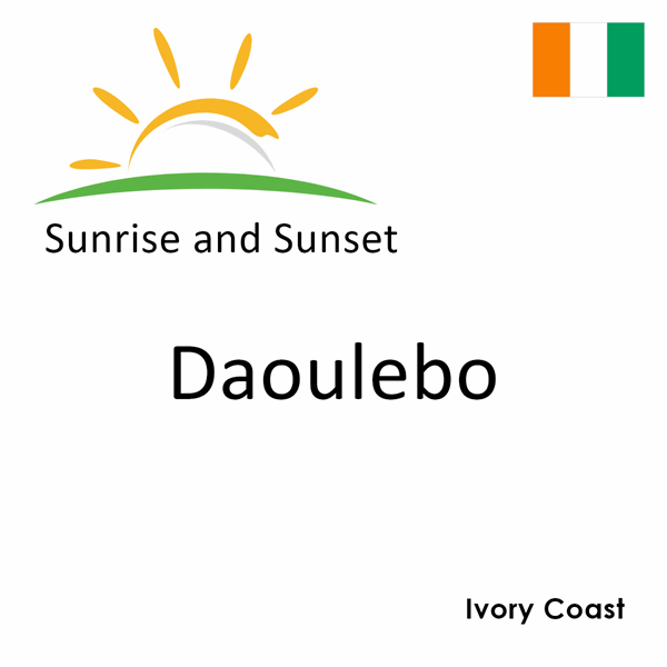 Sunrise and sunset times for Daoulebo, Ivory Coast