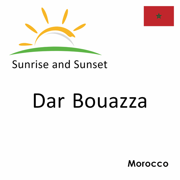 Sunrise and sunset times for Dar Bouazza, Morocco