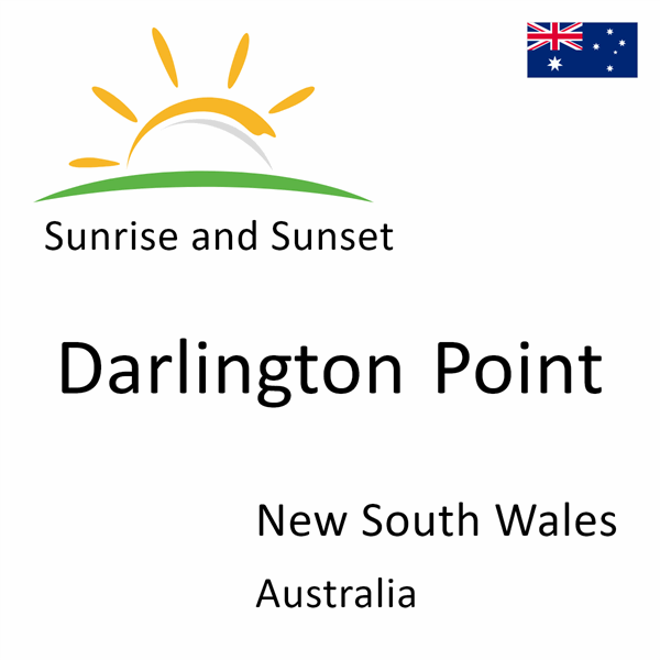 Sunrise and sunset times for Darlington Point, New South Wales, Australia